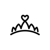 kroonprinses pictogram vector. geïsoleerde contour symbool illustratie vector