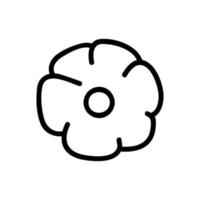 de papaver plant bloem pictogram vector overzicht illustratie