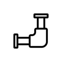 sanitair pijp pictogram vector. geïsoleerde contour symbool illustratie vector