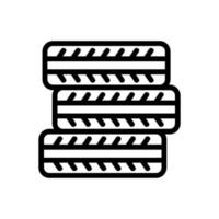 een stapel banden pictogram vector overzicht illustratie