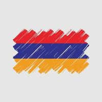 Armenië vlag penseelstreken. nationale vlag vector