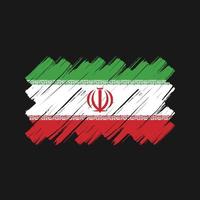 iran vlag penseelstreken. nationale vlag vector