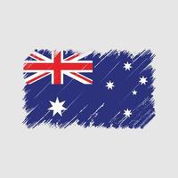 Australische vlag penseelstreken. nationale vlag vector