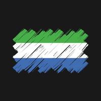 sierra leone vlag penseelstreken. nationale vlag vector