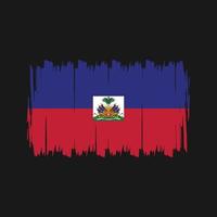 Haïti vlag borstel. nationale vlag vector