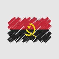 Angola vlag penseelstreken. nationale vlag vector