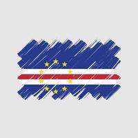 Kaapverdische vlag penseelstreken. nationale vlag vector