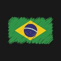 braziliaanse vlag penseelstreken. nationale vlag vector
