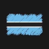 Botswana vlag penseelstreken. nationale vlag vector