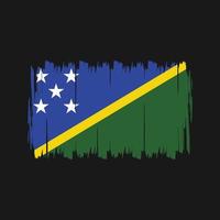 vlagborstel van de Salomonseilanden. nationale vlag vector