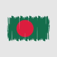 vlagborstel van Bangladesh. nationale vlag vector