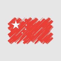 Chinese vlag penseelstreken. nationale vlag vector