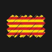 Catalonië vlag penseelstreken. nationale vlag vector