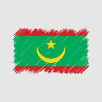 Mauritanië vlag penseelstreken. nationale vlag vector