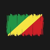 Congo vlag borstel. nationale vlag vector