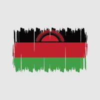 Malawi vlag borstel. nationale vlag vector