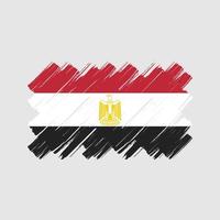 egypte vlag penseelstreken. nationale vlag vector