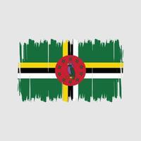 Dominica vlag borstel. nationale vlag vector