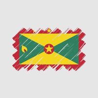 grenada vlag penseelstreken. nationale vlag vector