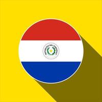 land paraguay. vlag van paraguay. vectorillustratie. vector