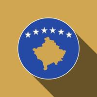 land kosovo. kosovo vlag. vectorillustratie. vector
