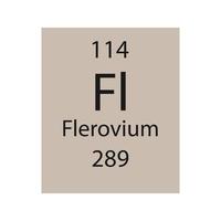 flerovium symbool. scheikundig element van het periodiek systeem. vectorillustratie. vector