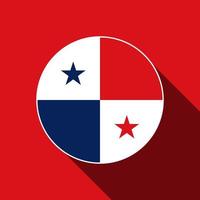 land panamá. Panama vlag. vectorillustratie. vector