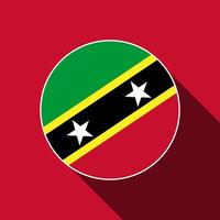 land heilige kitts en nevis. vlag van heilige kitts en nevis. vectorillustratie. vector