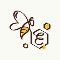 initiaal e bee-logo vector