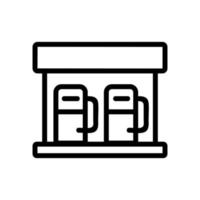 twee kolom benzinestation pictogram vector overzicht illustratie