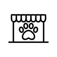 winkel voor huisdier pictogram vector. geïsoleerde contour symbool illustratie vector