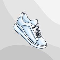 illustratie van witte sneaker vector