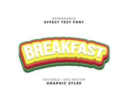 teksteffect lettertype 3D-kleur. vector