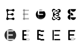 monogram set logo's met de letter e, collectie vector