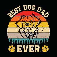 beste hondenvader ooit - hondent-shirt, vectorontwerp voor dierenliefhebber, hondenliefhebber vector