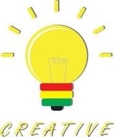 symbool van creatief of idee is licht vector