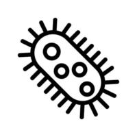 bacterie pictogram vector. geïsoleerde contour symbool illustratie vector