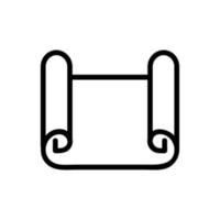 perkamentpapier scroll pictogram vector. geïsoleerde contour symbool illustratie vector