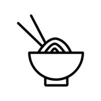 pasta van tarwe pictogram vector. geïsoleerde contour symbool illustratie vector