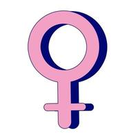 feministisch symbool. girl power. vector