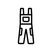 werk overall op figuur pictogram vector overzicht illustratie