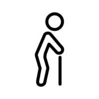 oudere man pictogram vector. geïsoleerde contour symbool illustratie vector