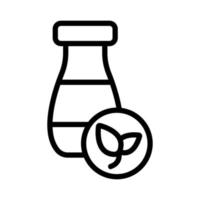 natuurlijke melk pictogram vector. geïsoleerde contour symbool illustratie vector