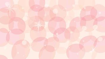 vector abstracte horizontale achtergrond. eenvoudige transparante gradiëntcirkels in verschillende maten in delicaat roze met glitters of glans. behang decor idee.