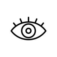 oog pictogram vector. geïsoleerde contour symbool illustratie vector