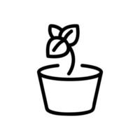 oregano in huis pot pictogram vector overzicht illustratie