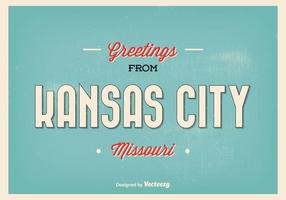 Kansas City Missouri Greeting Illustratie vector