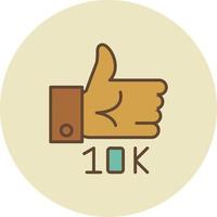 10k gevuld retro vector