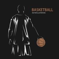 basketbal vectorillustratie vector