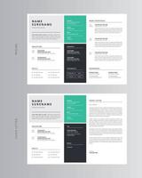 landschap cv of cv en sollicitatiebriefsjabloon. pro vector